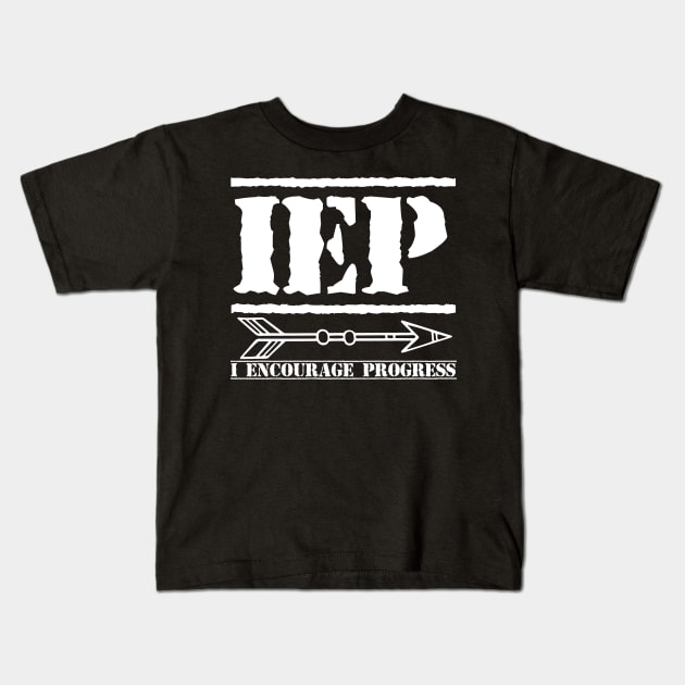 special education teacher shirt cheetah, iep i encourage progress Kids T-Shirt by Johner_Clerk_Design